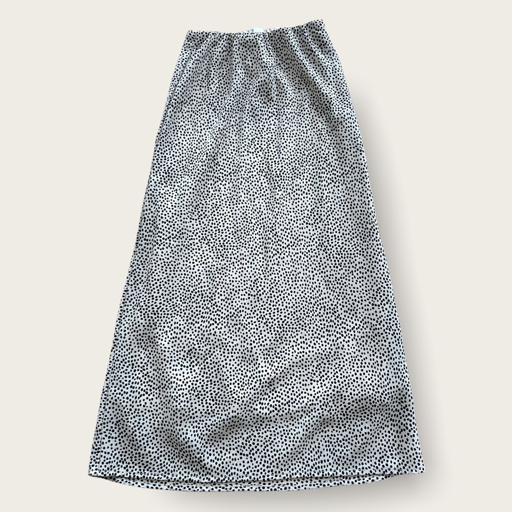 Animal print midi skirt